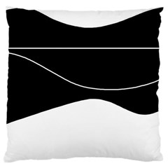 Black And White Large Cushion Case (two Sides) by Valentinaart