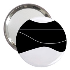 Black And White 3  Handbag Mirrors by Valentinaart