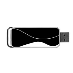 Black And White Portable Usb Flash (two Sides) by Valentinaart