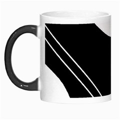 White And Black Abstraction Morph Mugs by Valentinaart