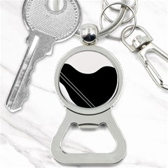 White And Black Abstraction Bottle Opener Key Chains by Valentinaart