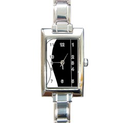 White And Black 2 Rectangle Italian Charm Watch by Valentinaart