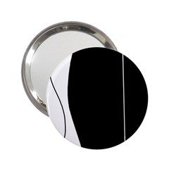 White And Black 2 2 25  Handbag Mirrors by Valentinaart