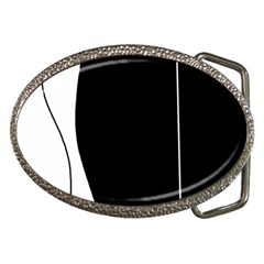 White And Black 2 Belt Buckles