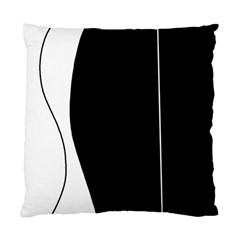 White And Black 2 Standard Cushion Case (one Side) by Valentinaart