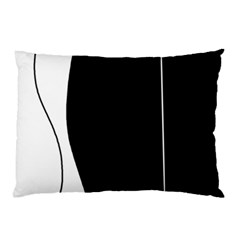 White And Black 2 Pillow Case (two Sides) by Valentinaart