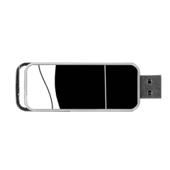 White And Black 2 Portable Usb Flash (one Side)