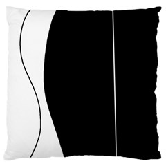 White And Black 2 Large Flano Cushion Case (two Sides) by Valentinaart