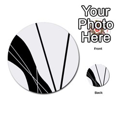 White And Black  Multi-purpose Cards (round)  by Valentinaart