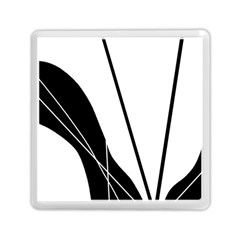 White And Black  Memory Card Reader (square)  by Valentinaart