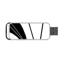 White And Black  Portable Usb Flash (two Sides)