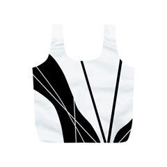 White And Black  Full Print Recycle Bags (s)  by Valentinaart