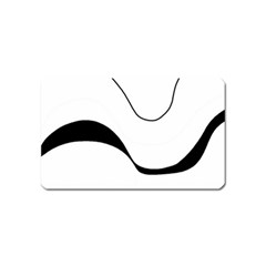 Waves - Black And White Magnet (name Card) by Valentinaart