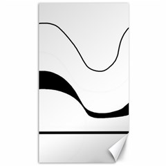 Waves - Black And White Canvas 40  X 72  