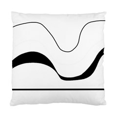 Waves - Black And White Standard Cushion Case (one Side) by Valentinaart