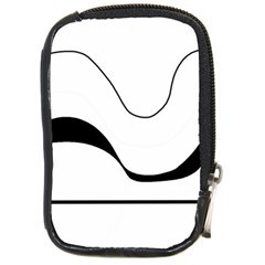 Waves - Black And White Compact Camera Cases by Valentinaart