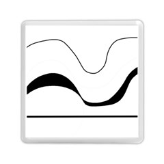 Waves - Black And White Memory Card Reader (square) 