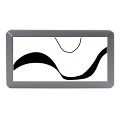 Waves - Black And White Memory Card Reader (mini) by Valentinaart