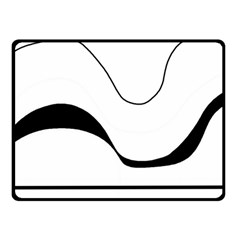 Waves - Black And White Double Sided Fleece Blanket (small)  by Valentinaart