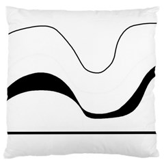 Waves - Black And White Standard Flano Cushion Case (one Side) by Valentinaart