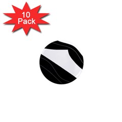 White And Black Decorative Design 1  Mini Magnet (10 Pack)  by Valentinaart