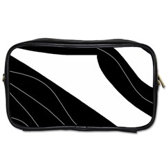 White And Black Decorative Design Toiletries Bags by Valentinaart