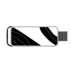 White And Black Decorative Design Portable Usb Flash (one Side)