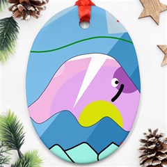 Under The Sea Ornament (oval)  by Valentinaart