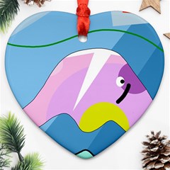 Under The Sea Heart Ornament (2 Sides) by Valentinaart