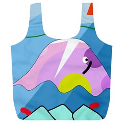 Under The Sea Full Print Recycle Bags (l)  by Valentinaart