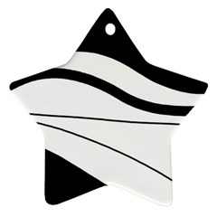 White And Black Harmony Ornament (star)  by Valentinaart