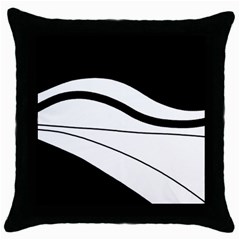 White And Black Harmony Throw Pillow Case (black) by Valentinaart