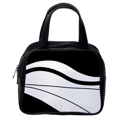 White And Black Harmony Classic Handbags (one Side) by Valentinaart