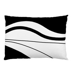 White And Black Harmony Pillow Case by Valentinaart