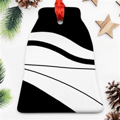 White And Black Harmony Bell Ornament (2 Sides) by Valentinaart