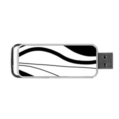 White And Black Harmony Portable Usb Flash (one Side)