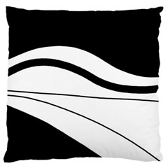 White And Black Harmony Standard Flano Cushion Case (one Side) by Valentinaart