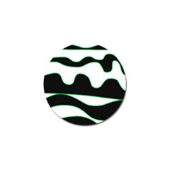 Green, White And Black Golf Ball Marker by Valentinaart