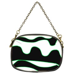 Green, White And Black Chain Purses (two Sides)  by Valentinaart