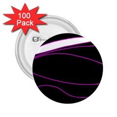 Purple, white and black lines 2.25  Buttons (100 pack) 