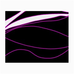 Purple, white and black lines Small Glasses Cloth (2-Side)