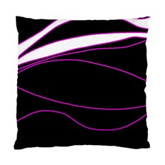 Purple, White And Black Lines Standard Cushion Case (two Sides) by Valentinaart