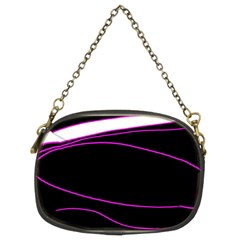 Purple, white and black lines Chain Purses (Two Sides) 