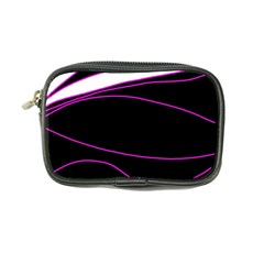 Purple, White And Black Lines Coin Purse by Valentinaart