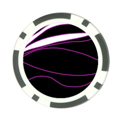 Purple, white and black lines Poker Chip Card Guards (10 pack) 