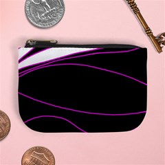 Purple, white and black lines Mini Coin Purses