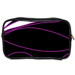 Purple, white and black lines Toiletries Bags