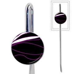 Purple, white and black lines Book Mark