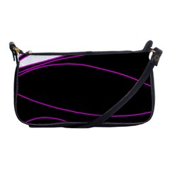 Purple, white and black lines Shoulder Clutch Bags