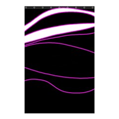 Purple, white and black lines Shower Curtain 48  x 72  (Small) 